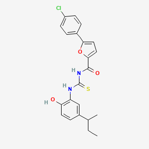 N-{[(5-sec-butyl-2-hydroxyphenyl)amino]carbonothioyl}-5-(4-chlorophenyl)-2-furamide