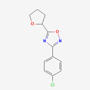 molecular formula C12H11ClN2O2 B3954582 3-(4-chlorophenyl)-5-(tetrahydro-2-furanyl)-1,2,4-oxadiazole CAS No. 6607-72-3