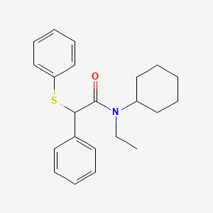 molecular formula C22H27NOS B3954596 N-cyclohexyl-N-ethyl-2-phenyl-2-(phenylthio)acetamide 