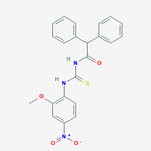 N-{[(2-methoxy-4-nitrophenyl)amino]carbonothioyl}-2,2-diphenylacetamide