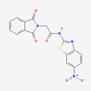 2-(1,3-dioxo-1,3-dihydro-2H-isoindol-2-yl)-N-(6-nitro-1,3-benzothiazol-2-yl)acetamide