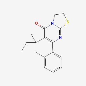 6-ethyl-6-methyl-5,6,9,10-tetrahydro-7H-benzo[h][1,3]thiazolo[2,3-b]quinazolin-7-one