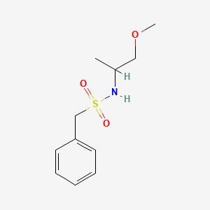 molecular formula C11H17NO3S B3954653 N-(2-methoxy-1-methylethyl)-1-phenylmethanesulfonamide 