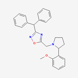 3-(diphenylmethyl)-5-{[2-(2-methoxyphenyl)-1-pyrrolidinyl]methyl}-1,2,4-oxadiazole