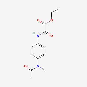 molecular formula C13H16N2O4 B3954663 ethyl ({4-[acetyl(methyl)amino]phenyl}amino)(oxo)acetate 