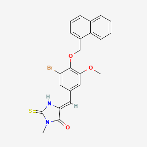 5-[3-bromo-5-methoxy-4-(1-naphthylmethoxy)benzylidene]-3-methyl-2-thioxo-4-imidazolidinone