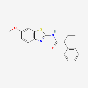 N-(6-methoxy-1,3-benzothiazol-2-yl)-2-phenylbutanamide