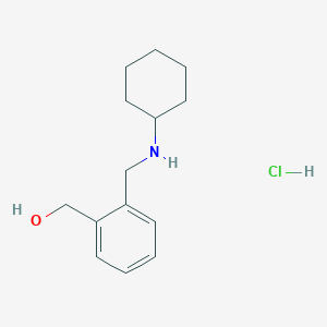 molecular formula C14H22ClNO B3954699 {2-[(cyclohexylamino)methyl]phenyl}methanol hydrochloride 