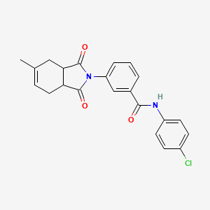 N-(4-chlorophenyl)-3-(5-methyl-1,3-dioxo-1,3,3a,4,7,7a-hexahydro-2H-isoindol-2-yl)benzamide