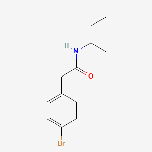 molecular formula C12H16BrNO B3954745 2-(4-bromophenyl)-N-(sec-butyl)acetamide 