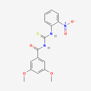 3,5-dimethoxy-N-{[(2-nitrophenyl)amino]carbonothioyl}benzamide