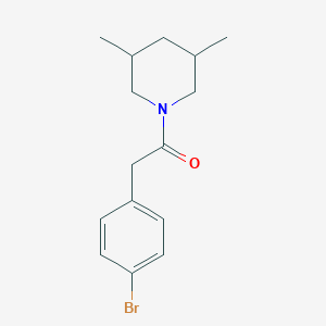 molecular formula C15H20BrNO B3954829 1-[(4-bromophenyl)acetyl]-3,5-dimethylpiperidine 