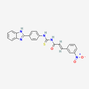 molecular formula C23H17N5O3S B3954840 N-({[4-(1H-benzimidazol-2-yl)phenyl]amino}carbonothioyl)-3-(3-nitrophenyl)acrylamide 