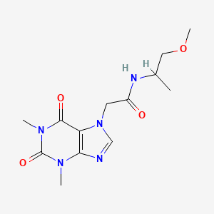 molecular formula C13H19N5O4 B3954848 2-(1,3-dimethyl-2,6-dioxo-1,2,3,6-tetrahydro-7H-purin-7-yl)-N-(2-methoxy-1-methylethyl)acetamide 