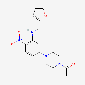 5-(4-acetyl-1-piperazinyl)-N-(2-furylmethyl)-2-nitroaniline