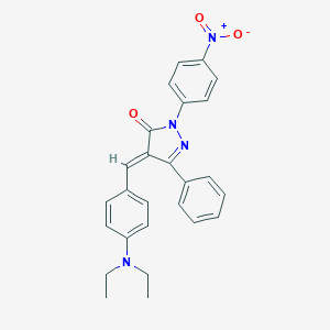 molecular formula C26H24N4O3 B395489 (4E)-4-[4-(diethylamino)benzylidene]-2-(4-nitrophenyl)-5-phenyl-2,4-dihydro-3H-pyrazol-3-one 