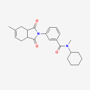 N-cyclohexyl-N-methyl-3-(5-methyl-1,3-dioxo-1,3,3a,4,7,7a-hexahydro-2H-isoindol-2-yl)benzamide