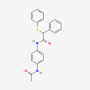 N-[4-(acetylamino)phenyl]-2-phenyl-2-(phenylthio)acetamide