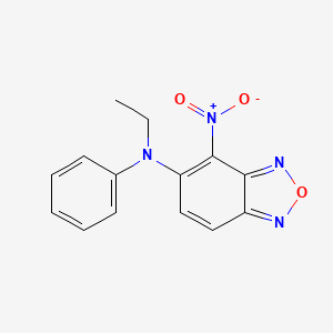 molecular formula C14H12N4O3 B3954936 N-ethyl-4-nitro-N-phenyl-2,1,3-benzoxadiazol-5-amine 