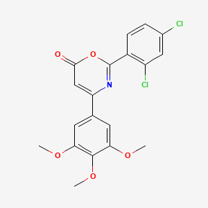 molecular formula C19H15Cl2NO5 B3954942 2-(2,4-dichlorophenyl)-4-(3,4,5-trimethoxyphenyl)-6H-1,3-oxazin-6-one 