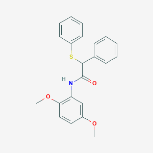 molecular formula C22H21NO3S B3954945 N-(2,5-dimethoxyphenyl)-2-phenyl-2-(phenylthio)acetamide 