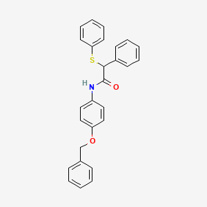 N-[4-(benzyloxy)phenyl]-2-phenyl-2-(phenylthio)acetamide