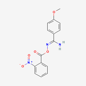 molecular formula C15H13N3O5 B3954977 4-methoxy-N'-[(2-nitrobenzoyl)oxy]benzenecarboximidamide 