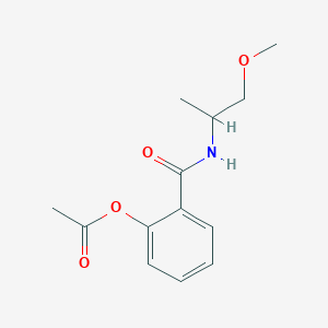 molecular formula C13H17NO4 B3954984 2-{[(2-methoxy-1-methylethyl)amino]carbonyl}phenyl acetate 