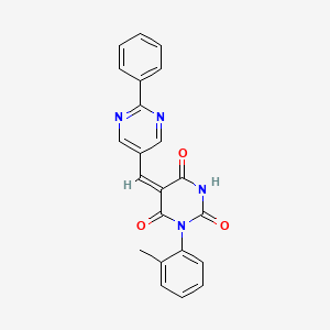 1-(2-methylphenyl)-5-[(2-phenyl-5-pyrimidinyl)methylene]-2,4,6(1H,3H,5H)-pyrimidinetrione