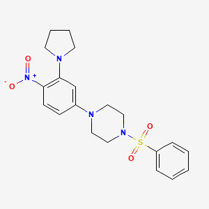 1-[4-nitro-3-(1-pyrrolidinyl)phenyl]-4-(phenylsulfonyl)piperazine