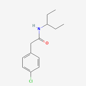 2-(4-chlorophenyl)-N-(1-ethylpropyl)acetamide