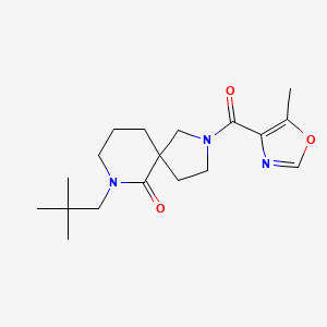 7-(2,2-dimethylpropyl)-2-[(5-methyl-1,3-oxazol-4-yl)carbonyl]-2,7-diazaspiro[4.5]decan-6-one