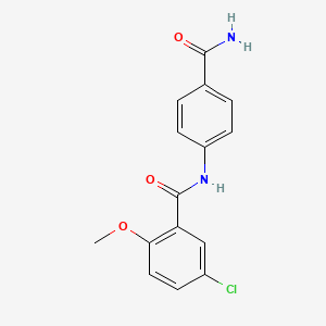 N-[4-(aminocarbonyl)phenyl]-5-chloro-2-methoxybenzamide