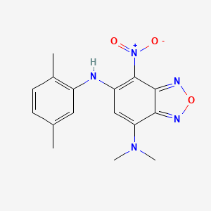 molecular formula C16H17N5O3 B3955028 N~6~-(2,5-dimethylphenyl)-N~4~,N~4~-dimethyl-7-nitro-2,1,3-benzoxadiazole-4,6-diamine 