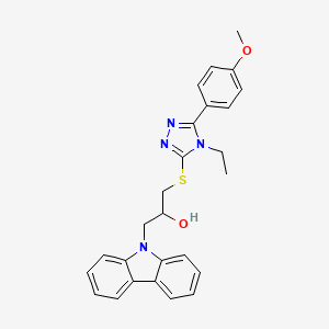 1-(9H-carbazol-9-yl)-3-{[4-ethyl-5-(4-methoxyphenyl)-4H-1,2,4-triazol-3-yl]thio}-2-propanol