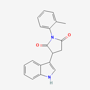 3-(1H-indol-3-yl)-1-(2-methylphenyl)-2,5-pyrrolidinedione