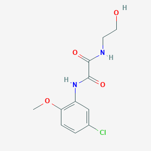 molecular formula C11H13ClN2O4 B3955075 N-(5-chloro-2-methoxyphenyl)-N'-(2-hydroxyethyl)ethanediamide 