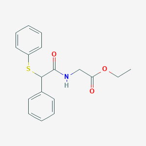 molecular formula C18H19NO3S B3955113 ethyl N-[phenyl(phenylthio)acetyl]glycinate 