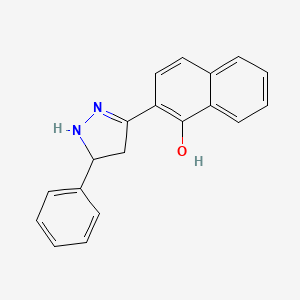 molecular formula C19H16N2O B3955119 2-(5-phenyl-4,5-dihydro-1H-pyrazol-3-yl)-1-naphthol CAS No. 22877-05-0