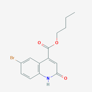 molecular formula C14H14BrNO3 B3955131 butyl 6-bromo-2-hydroxy-4-quinolinecarboxylate 