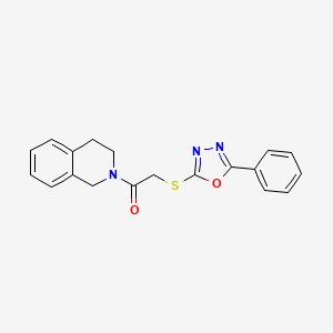 2-{[(5-phenyl-1,3,4-oxadiazol-2-yl)thio]acetyl}-1,2,3,4-tetrahydroisoquinoline