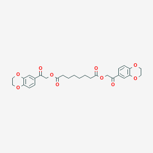 molecular formula C28H30O10 B395518 Bis[2-(2,3-dihydro-1,4-benzodioxin-6-yl)-2-oxoethyl] octanedioate 