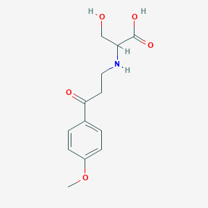 molecular formula C13H17NO5 B3955182 N-[3-(4-methoxyphenyl)-3-oxopropyl]serine 