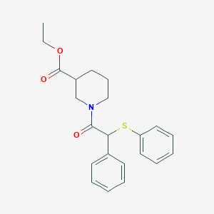 ethyl 1-[phenyl(phenylthio)acetyl]-3-piperidinecarboxylate