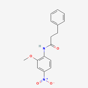 molecular formula C16H16N2O4 B3955198 N-(2-methoxy-4-nitrophenyl)-3-phenylpropanamide CAS No. 6613-04-3