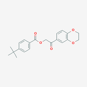 2-(2,3-Dihydro-1,4-benzodioxin-6-yl)-2-oxoethyl 4-tert-butylbenzoate