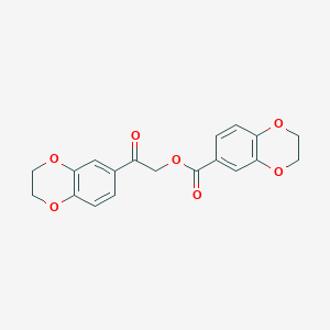 molecular formula C19H16O7 B395521 2-(2,3-Dihydro-1,4-benzodioxin-6-yl)-2-oxoethyl 2,3-dihydro-1,4-benzodioxine-6-carboxylate 