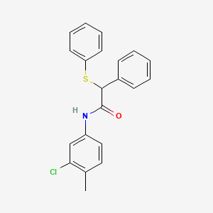 molecular formula C21H18ClNOS B3955213 N-(3-chloro-4-methylphenyl)-2-phenyl-2-(phenylthio)acetamide 