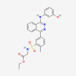 molecular formula C25H24N4O5S B3955220 ethyl N-[(5-{4-[(3-hydroxyphenyl)amino]-1-phthalazinyl}-2-methylphenyl)sulfonyl]glycinate 