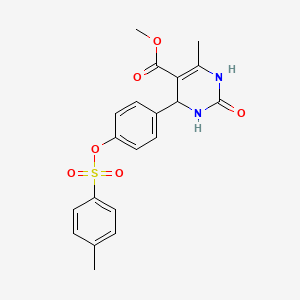 methyl 6-methyl-4-(4-{[(4-methylphenyl)sulfonyl]oxy}phenyl)-2-oxo-1,2,3,4-tetrahydro-5-pyrimidinecarboxylate